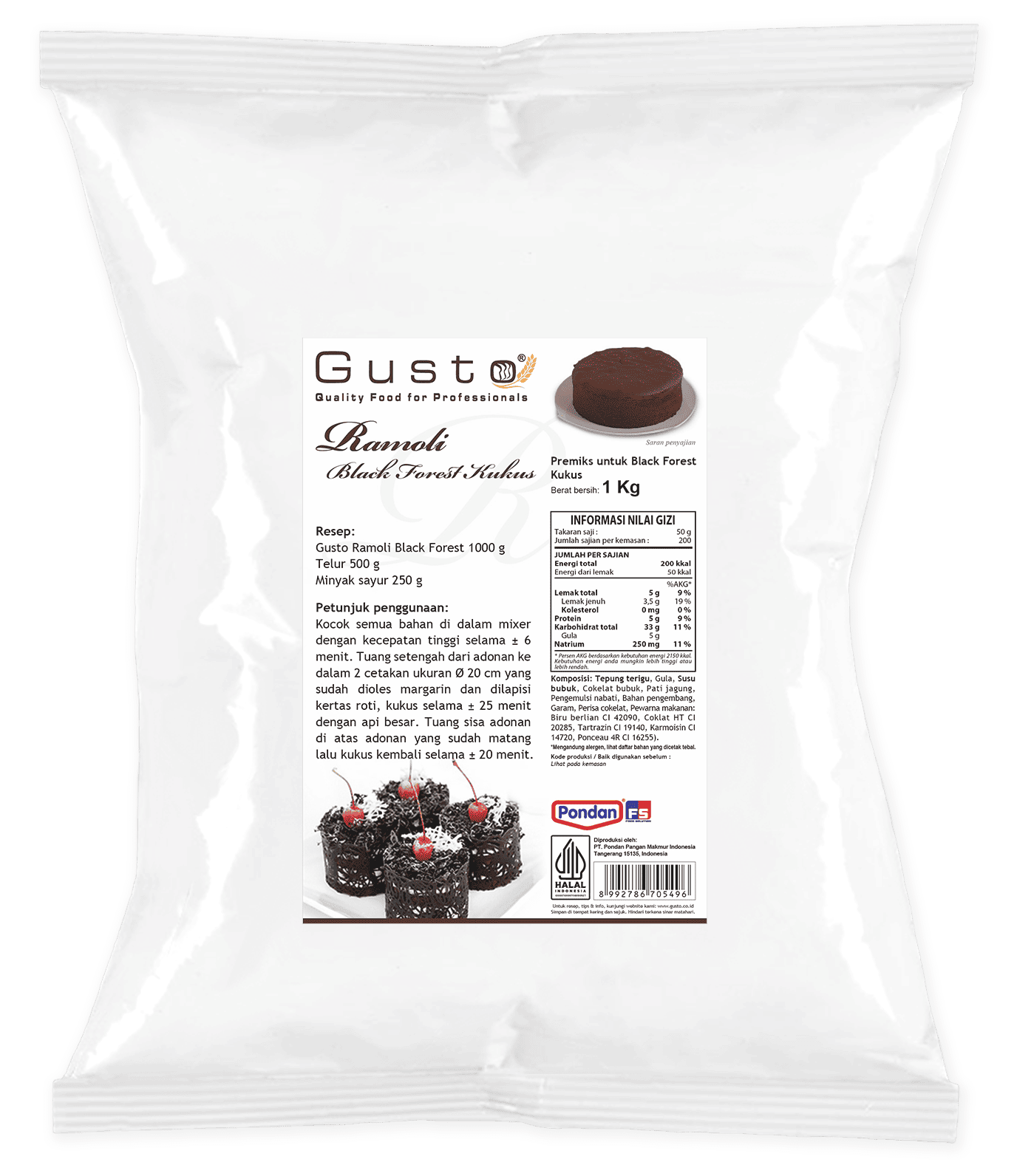 Gusto Black Forest Kukus 1 kg