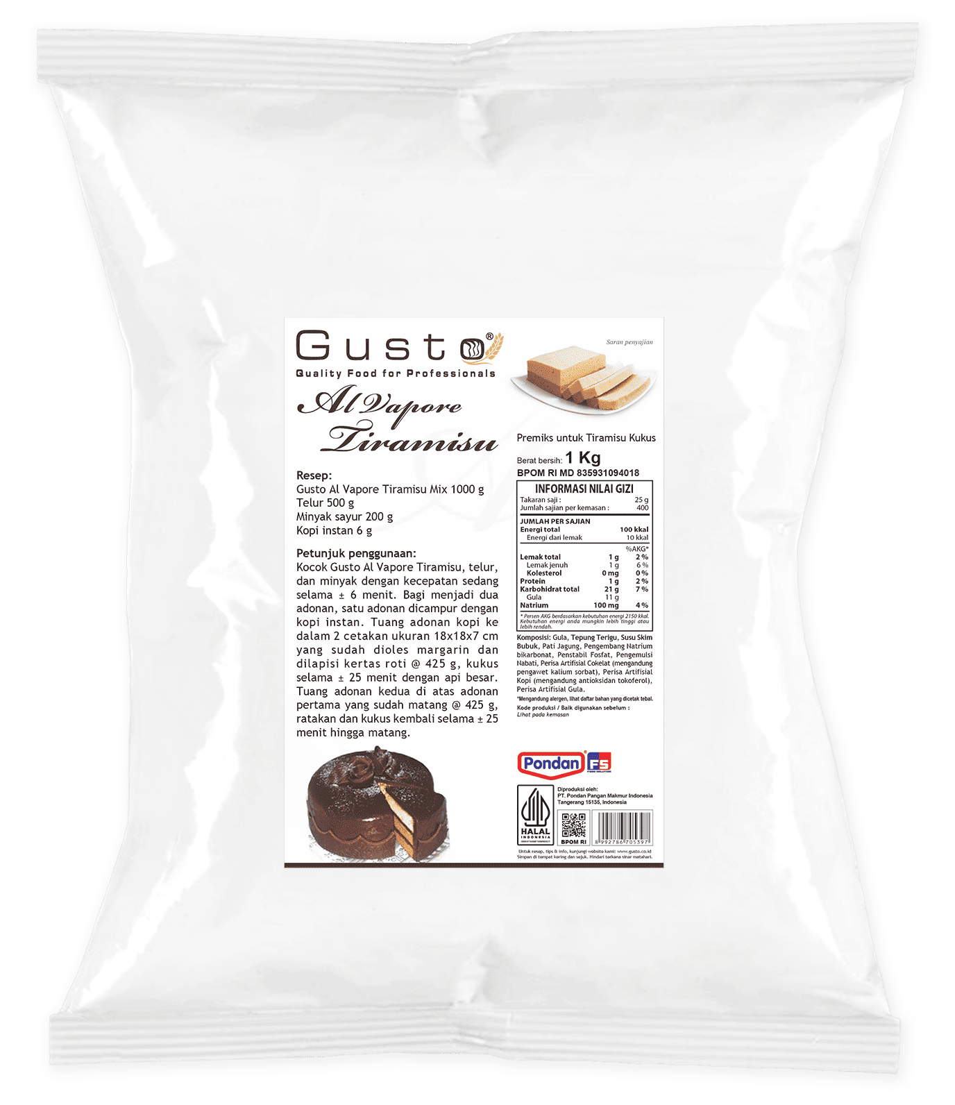 Gusto Tiramisu Kukus 1 kg